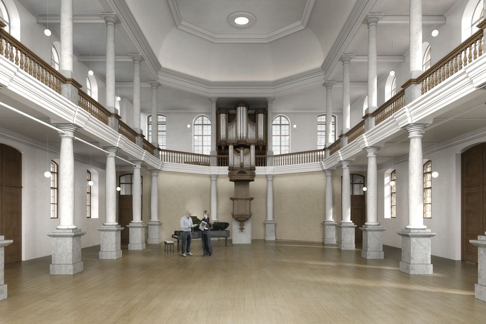 Intérieur du temple de la Fusterie