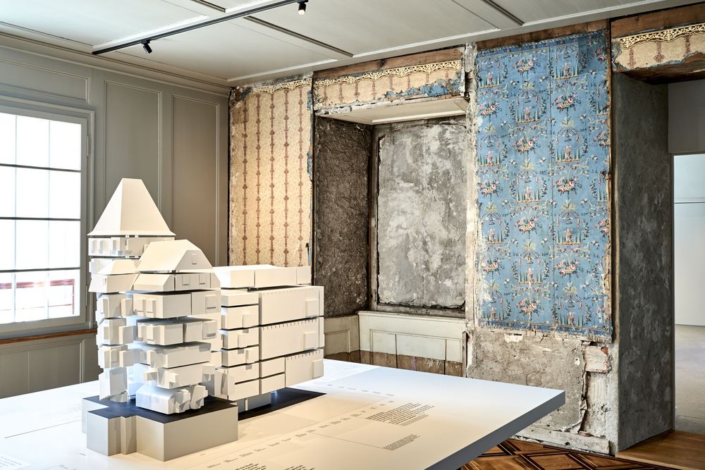 Raumansicht mit Volumenmodell des Stadtmuseum Aarau