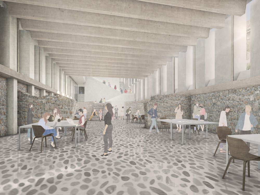 Blick in die kommende Lernhalle des "Hönggerhauses".