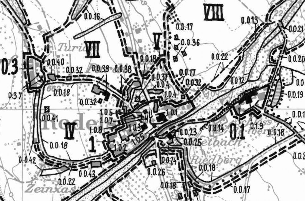 Rodels-Rietberg-Pratval, Ausschnitt ISOS regional, 1985