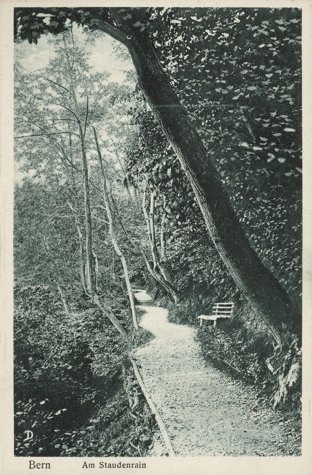 Postkarte, Am Staudenrain, undatiert: Staatsarchiv des Kantons Bern, T. A Bern Kirchenfeld 12