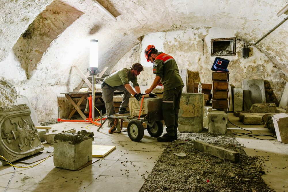 Lapidarium im Klosterkeller