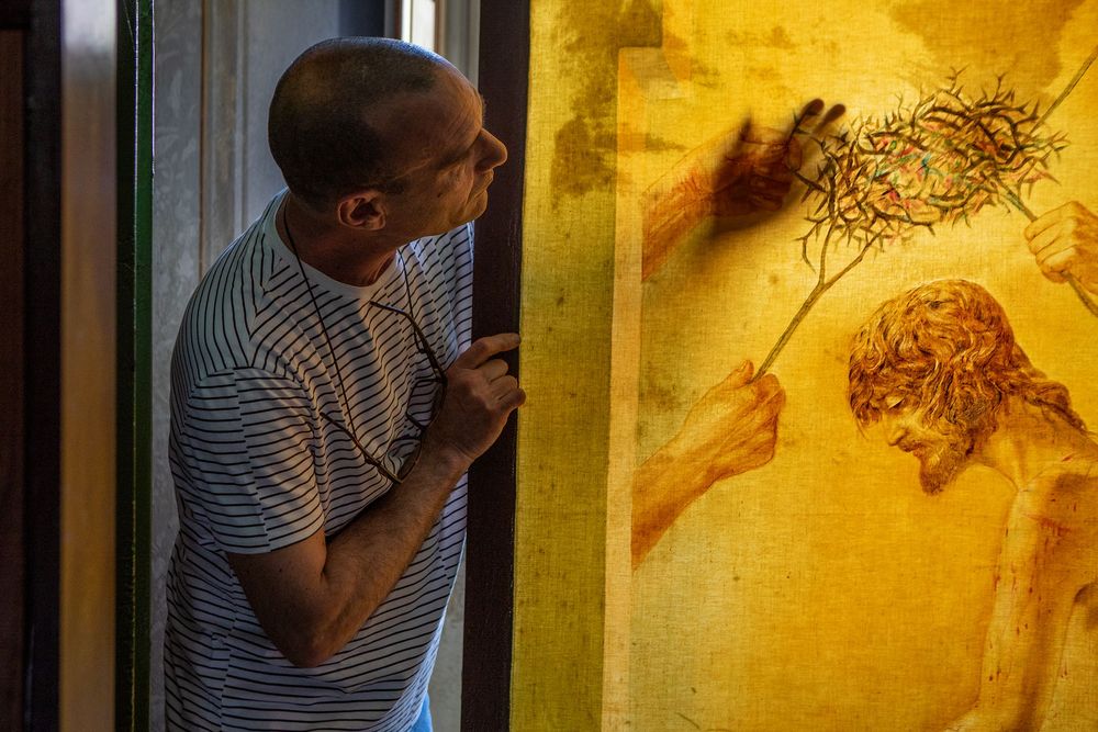 Restauro trasparenti Processioni della Settimana Santa Mendrisio 