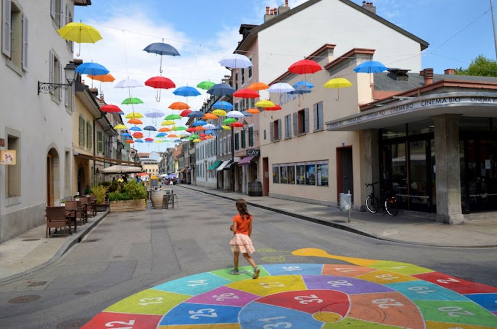 Vue de la rue Saint-Joseph à Carouge