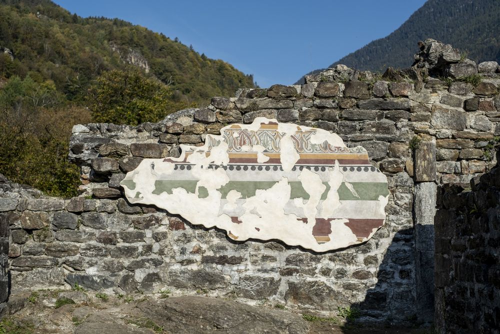 Copia dell'affresco rinvenuto a Serravalle