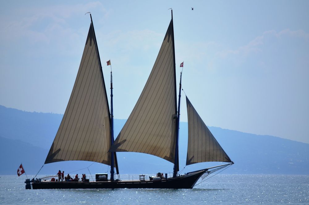 Vue de la Neptune, sur le Léman