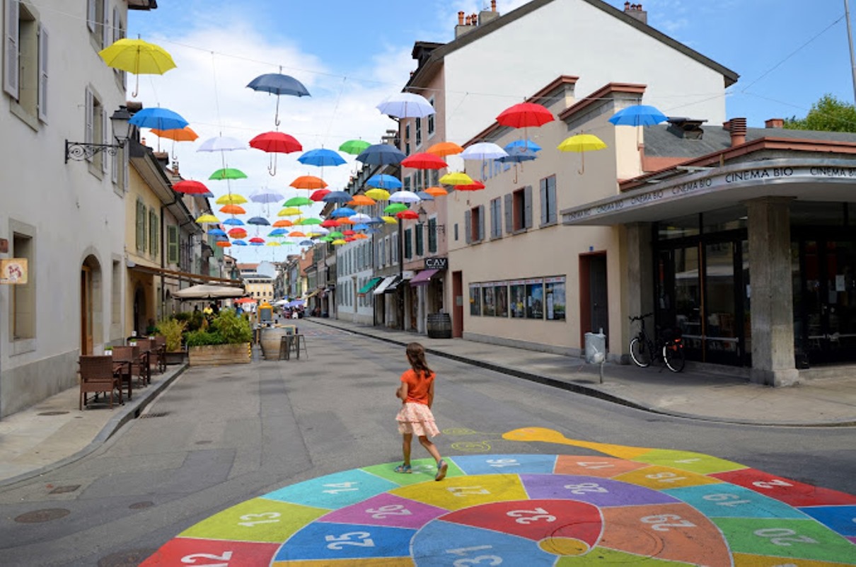 Vue de la rue Saint-Joseph à Carouge