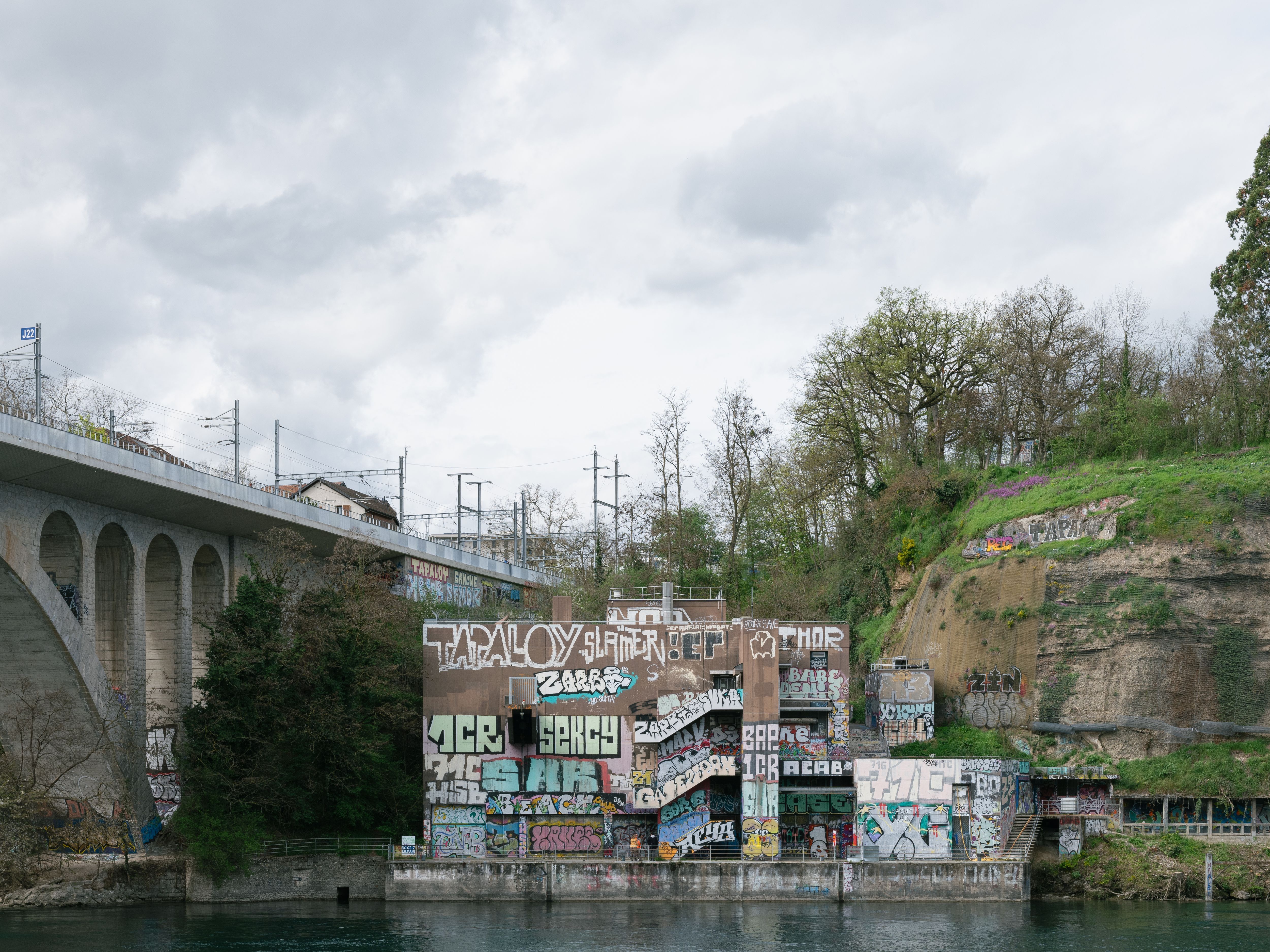 La Station de pompage depuis la pointe de la Jonction