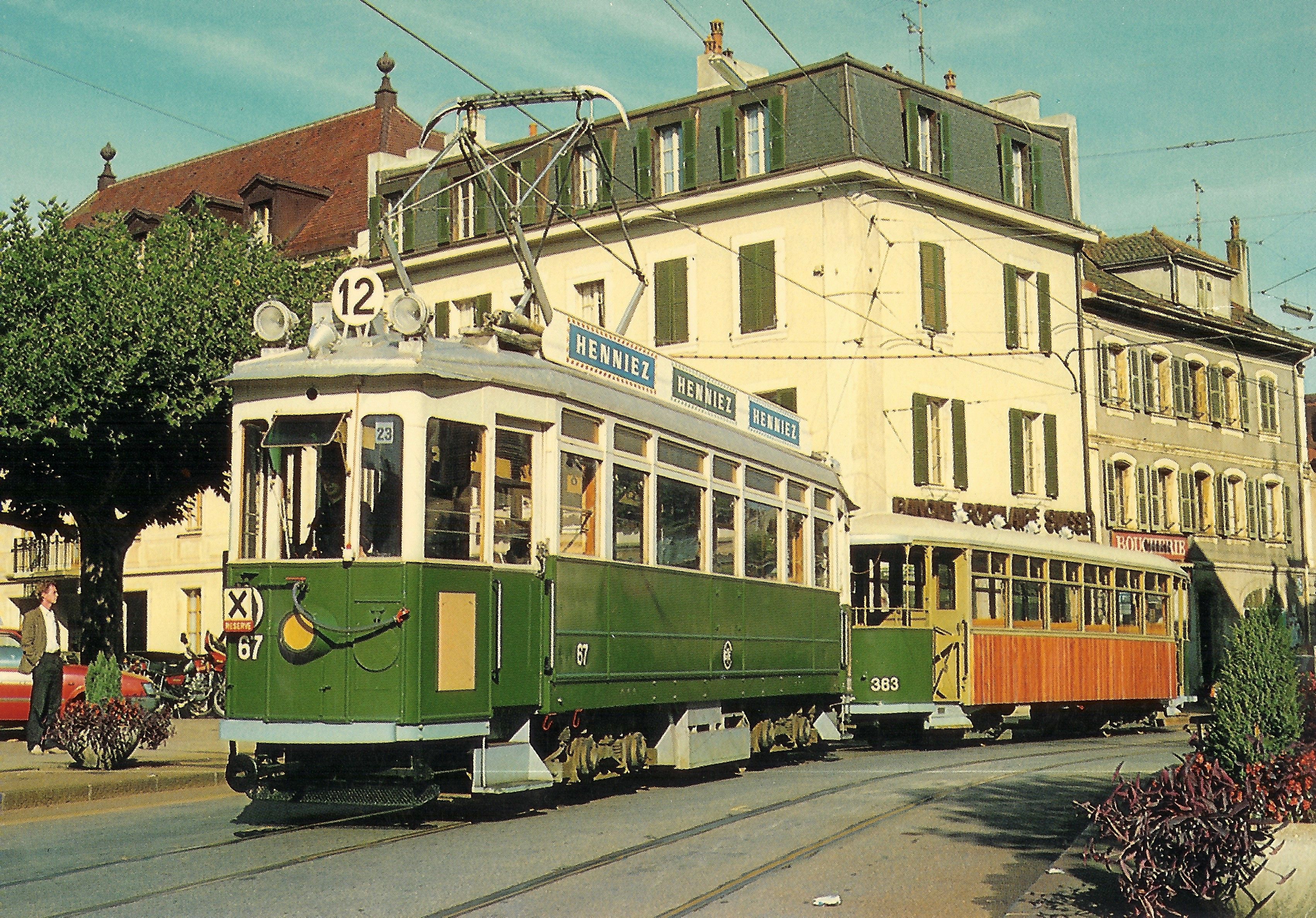 Vue d'un tram historique