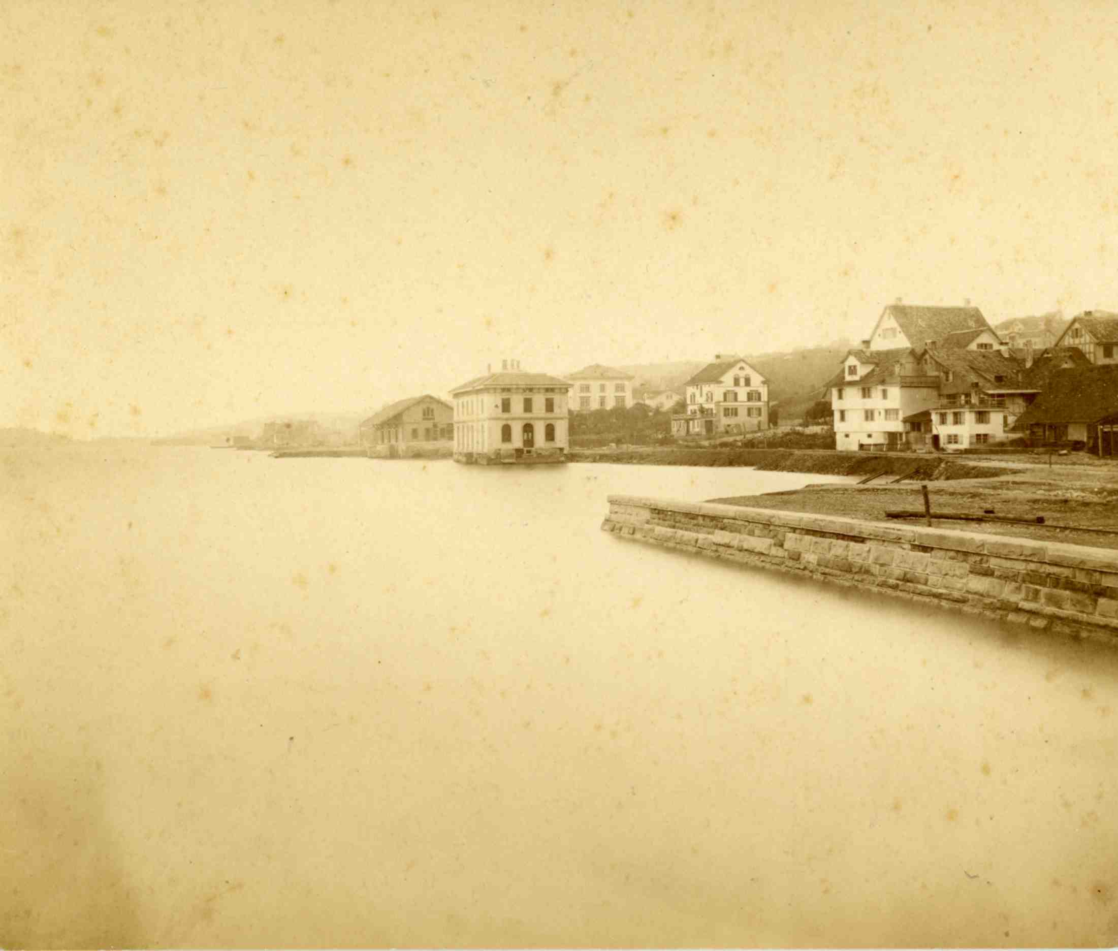 Bahnhof nach der Rutschung vom 22. September 1875