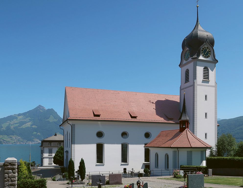 Pfarrkirche St. Heinrich, 1790, Beckenried, erbaut von Niklaus Purtschert aus Luzern
