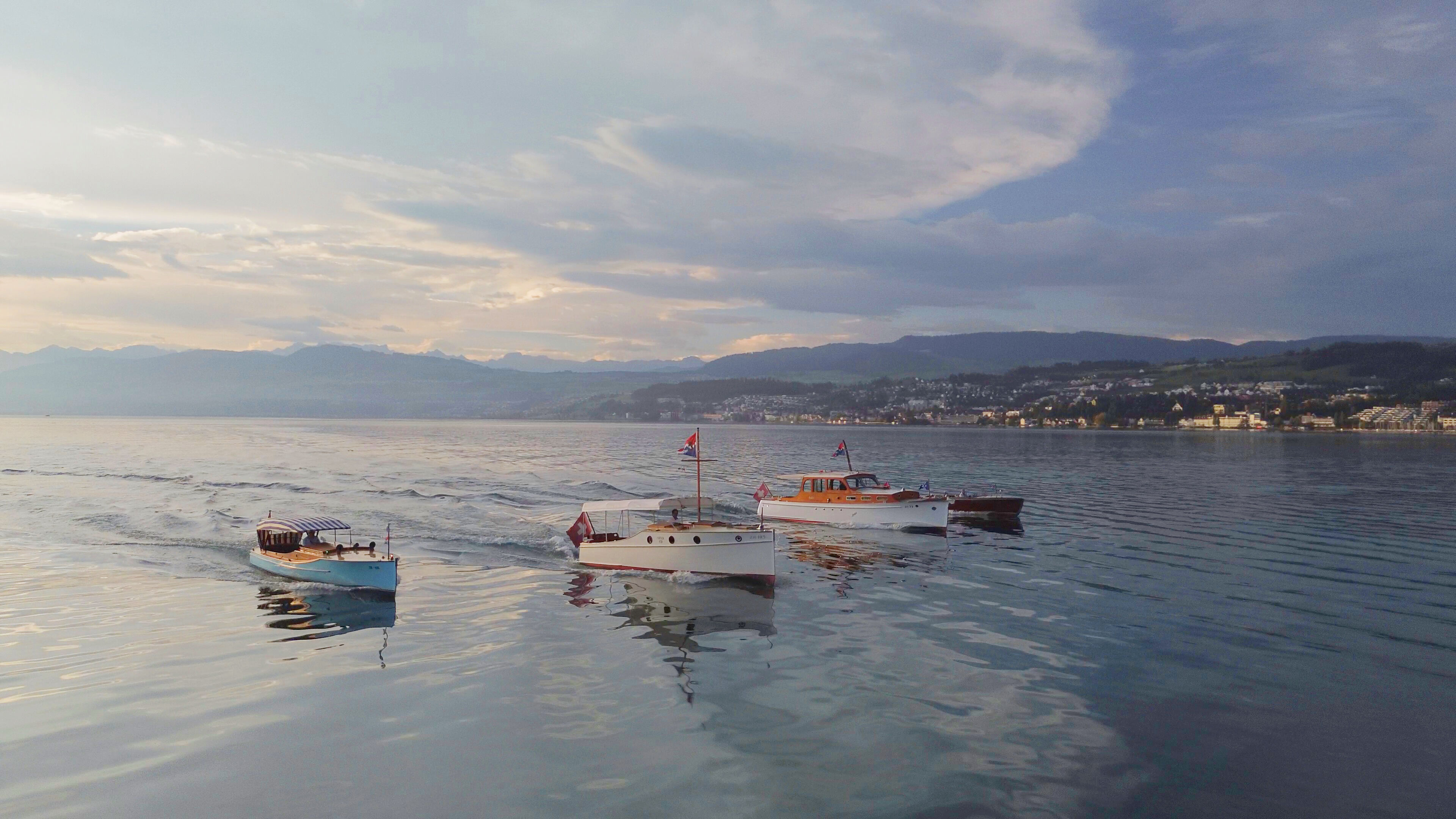 ANNIE, FRÖSCH und AJAX  (v.l.n.r.) auf dem Zürichsee