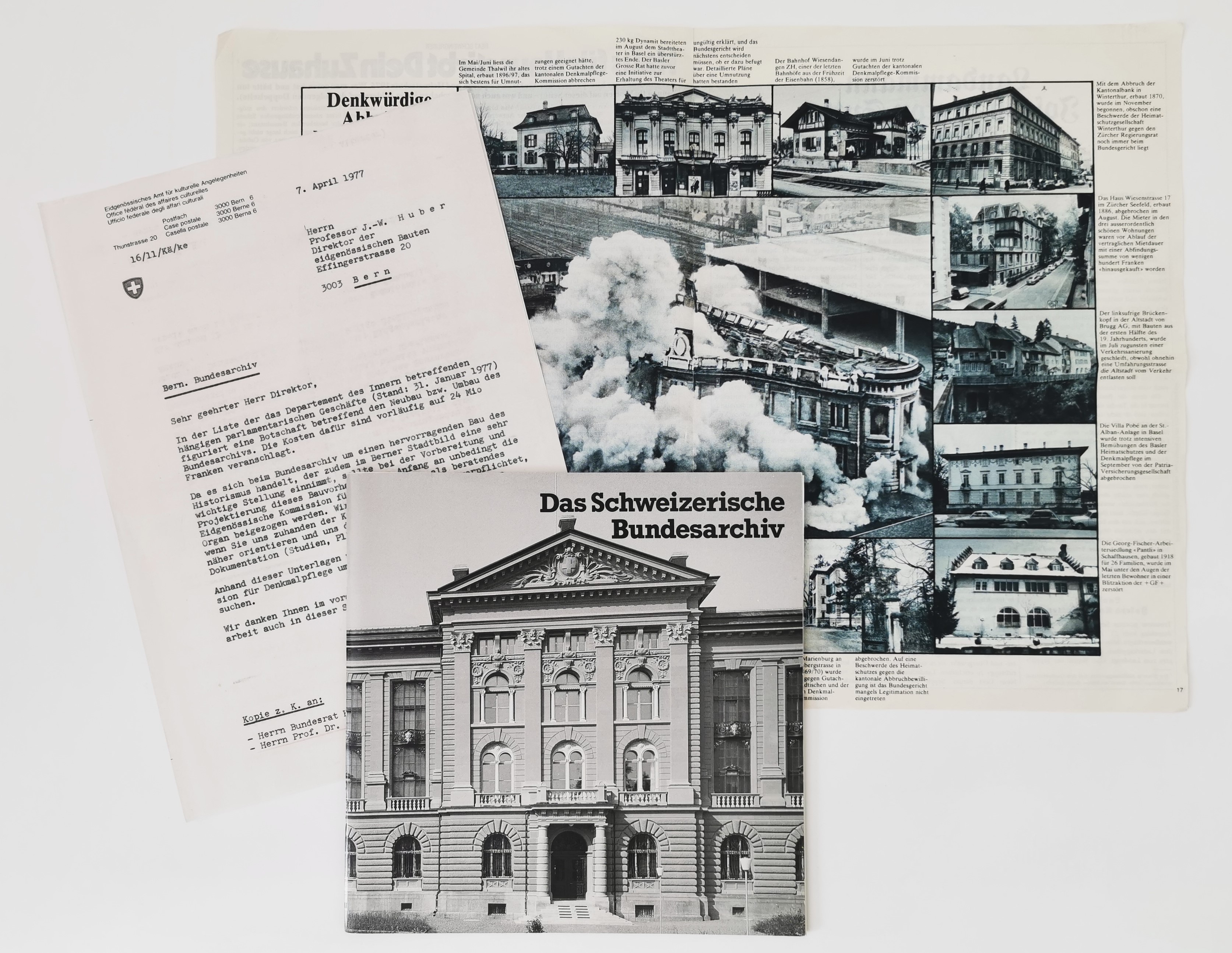 Dokumente aus dem Archiv Alfred A. Schmid, 1975 ff.