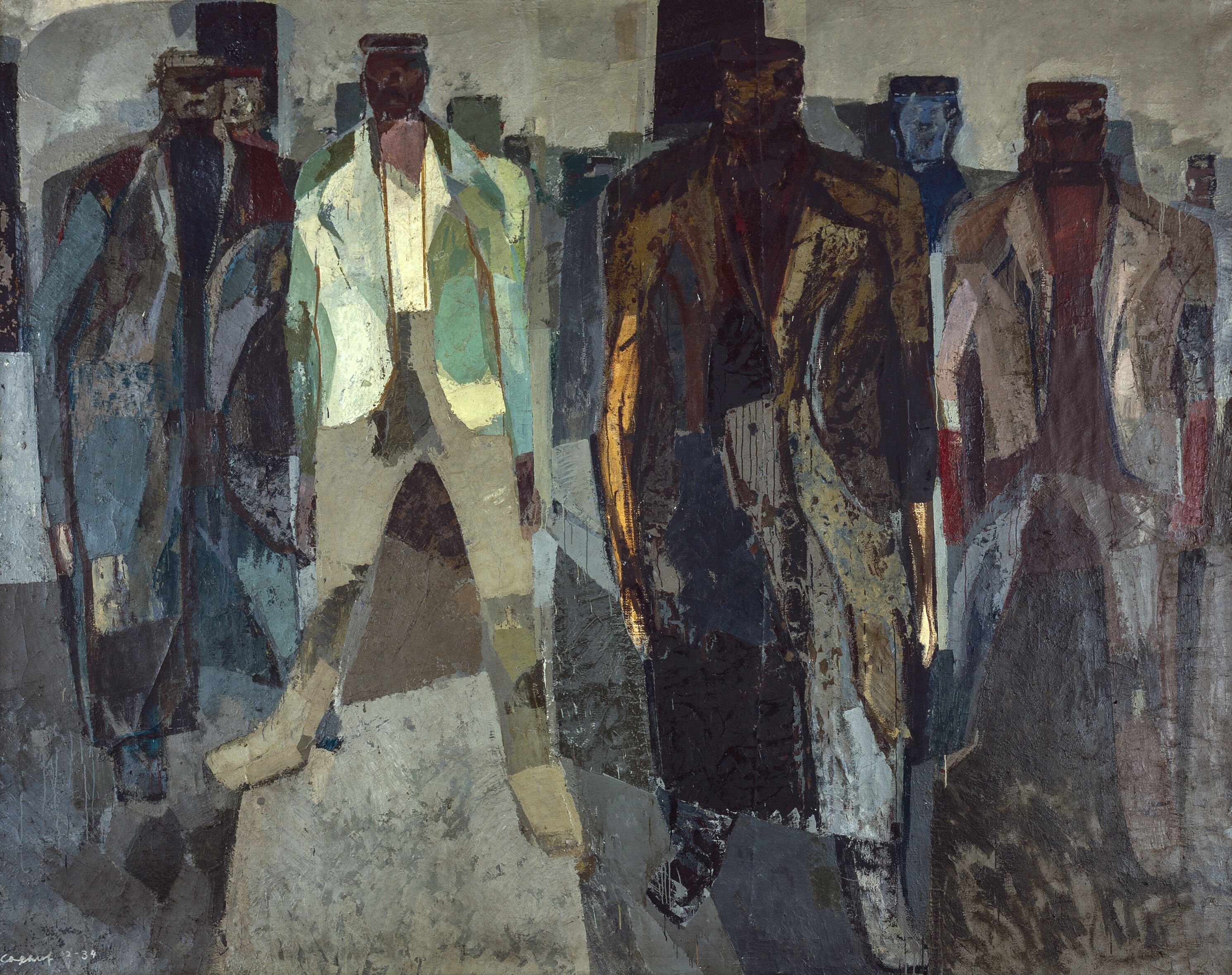 Mouvement, 1934, huile sur toile de jute, 276.5 x 347.5 cm, Collection Kunstkredit Basel-Stadt