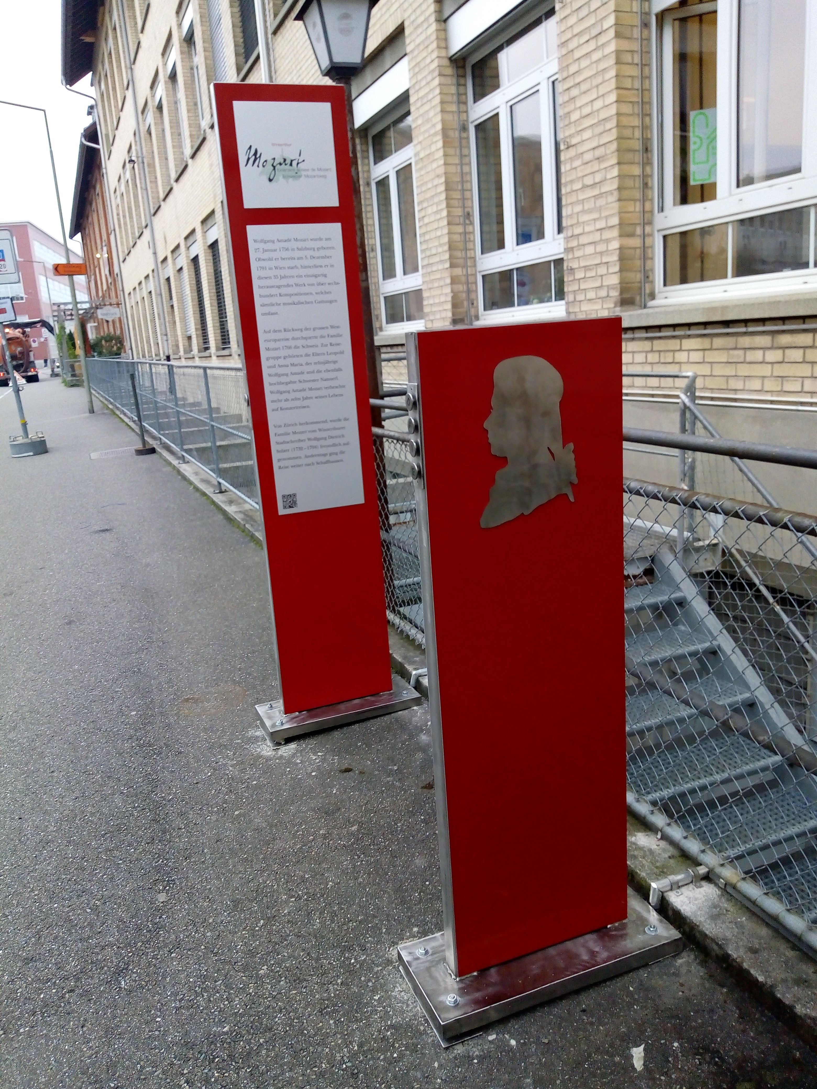 Die klingenden Mozartstelen in Winterthur