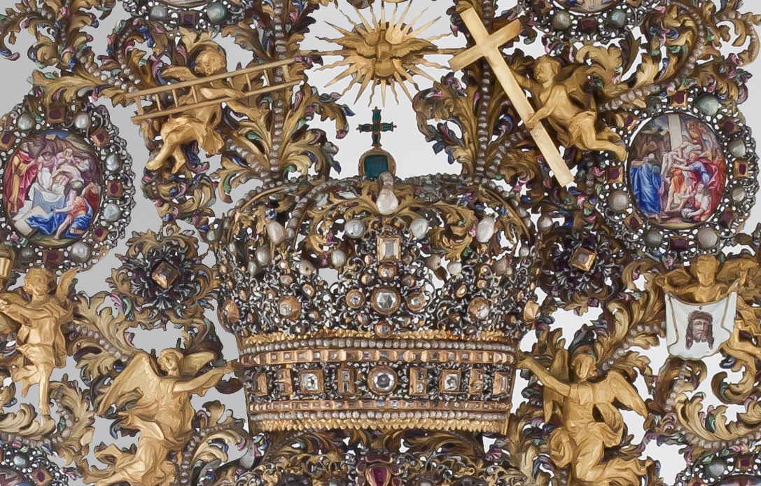 Kirchenschatz, St.-Ursen-Kathedrale, Detail der goldenen-Monstranz von 1697