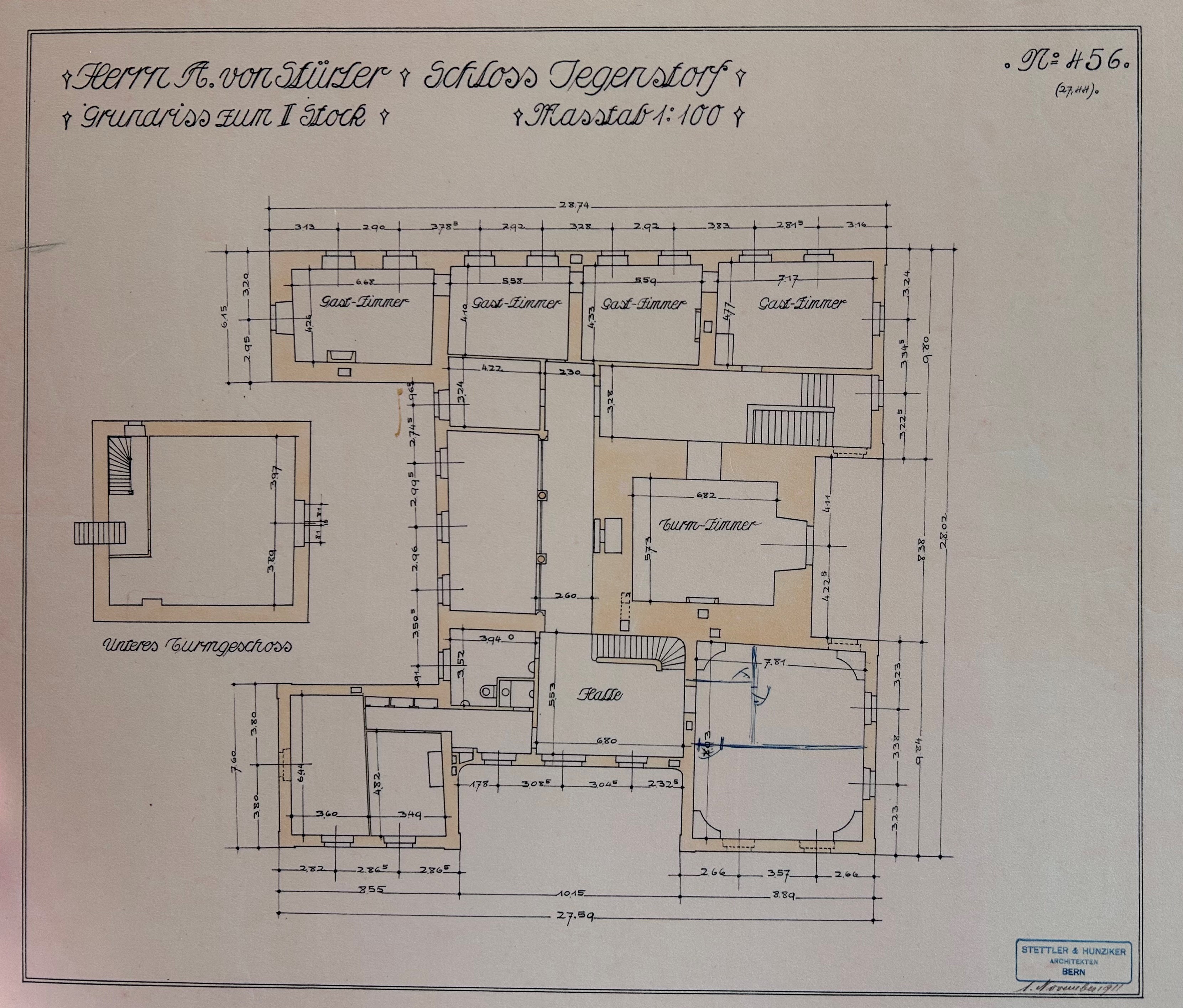 Bauplan von 1913