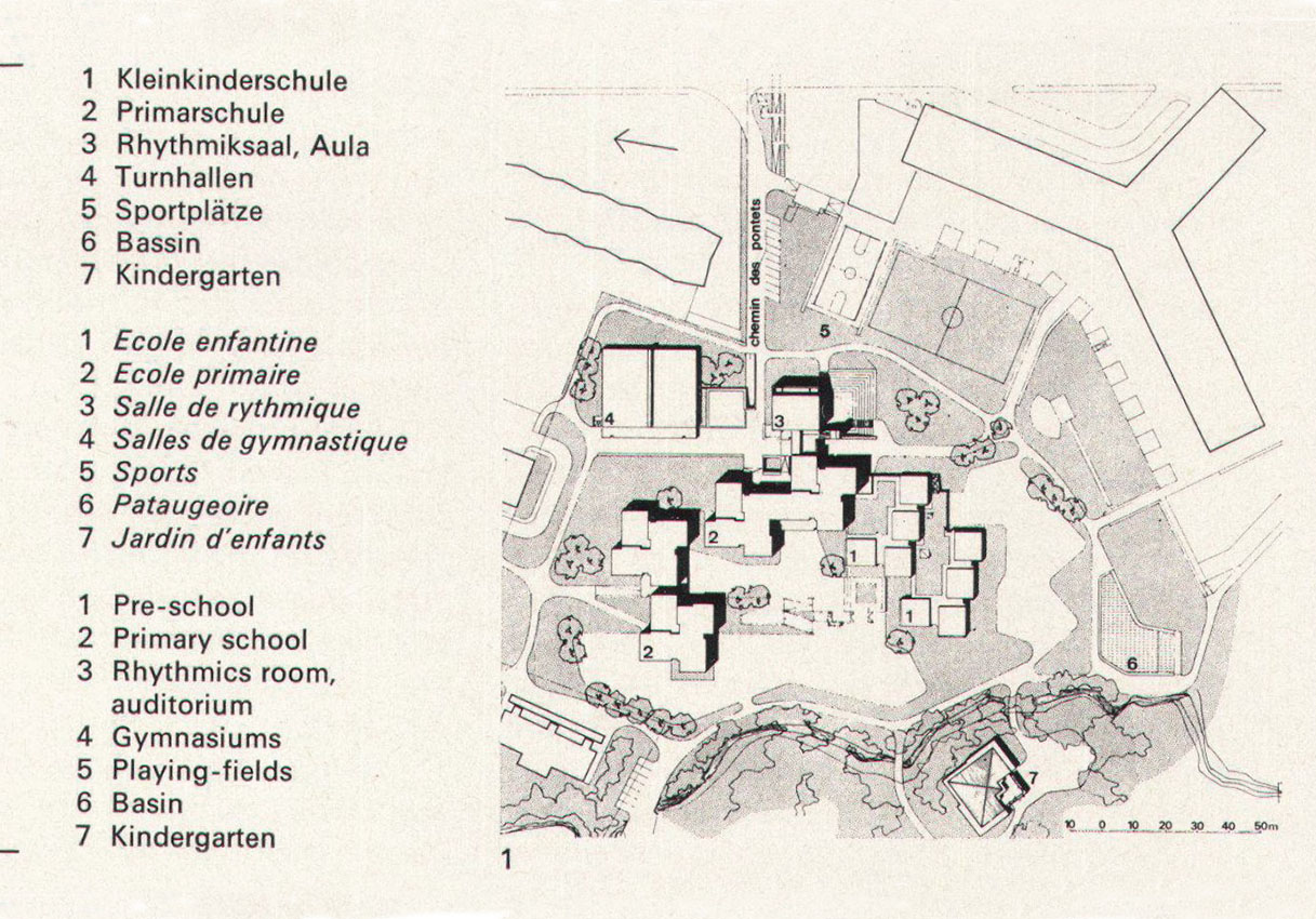 Plan de l’école primaire modulaire des Palettes au Grand-Lancy
